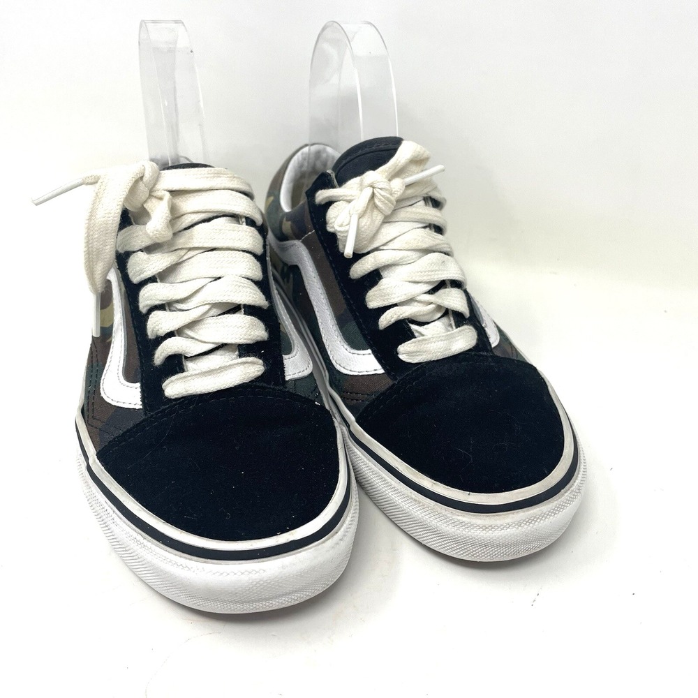 Vans Old Skool Woodland Camo Canvas Suede Shoes Size Men 5 Women 6.5 Low Top